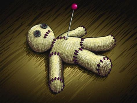 Array of frightening voodoo dolls